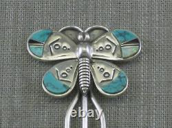 Delbert Gordon Sterling Turquoise Opal Onyx Butterfly Hair Comb Pin Navajo Rare