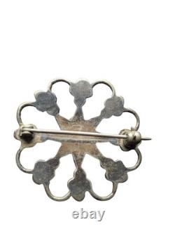 Dishta Style Turquoise Zuni Vintage Brooch Vintage