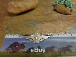 Early Navajo Thunderbird Arrows Sterling Brooch Pin Old Pawn Fred Harvey Era