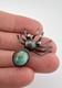 Early Old Navajo Sterling Silver Royston Turquoise Insect Bug Spider Pin Brooch