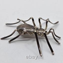 Eddie Secatero Navajo Sterling Silver Spider Brooch Pin