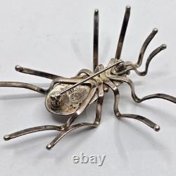 Eddie Secatero Navajo Sterling Silver Spider Brooch Pin