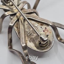 Eddie Secatero Navajo Sterling Silver Spider Brooch Pin