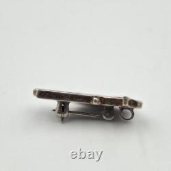 Eva Etsate Zuni Sterling Silver Gemstone Inlay Hummingbird Brooch Pin Pendant