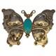 Expertly Carlisle Navajo Sleeping Beauty Turquoise Butterfly Pendant Brooch