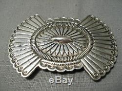 Exquisite Vintage Navajo Sterling Silver Pin Pendant Old Native American