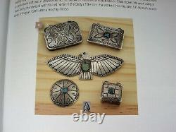 Extra Large Navajo Stamped Sterling Silver & Turquoise Thunderbird Pin Brooch