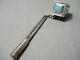 Extremely Rare Vintage Navajo Sterling Silver Turquoise Pool Cue