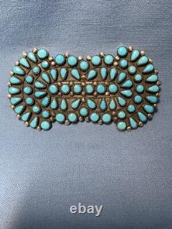 FANTASTIC Sterling Silver and Turquoise Pin