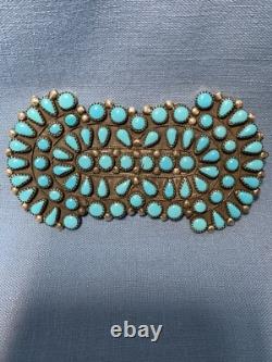 FANTASTIC Sterling Silver and Turquoise Pin
