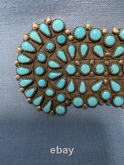 FANTASTIC Sterling Silver and Turquoise Pin