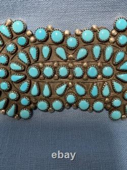 FANTASTIC Sterling Silver and Turquoise Pin