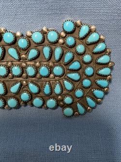FANTASTIC Sterling Silver and Turquoise Pin