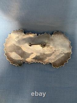 FANTASTIC Sterling Silver and Turquoise Pin