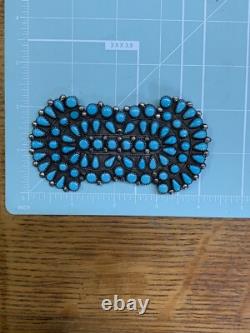FANTASTIC Sterling Silver and Turquoise Pin