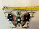 Federico Jiminez Huge Sterling Silver Inlay Turquoise Butterfly Pin Pendant