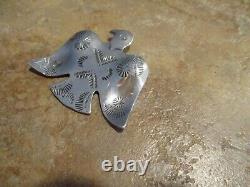FINE Old Pawn Navajo Sterling Silver THUNDERBIRD Pin