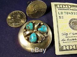 FRANK PATANIA Thunderbird Shop PIN Brooch 3 Morenci Turquoise & Sterling Silver