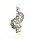 Freddy Charley Pendant Pin Sterling Silver Turquoise Kachina Eagle Dancer