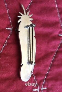 FREE SHIPPING Native American jewelry Brooch Pin for lapel or collar. Authentic
