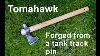 Forging An Axe Tomahawk From A Tank Track Pin