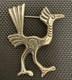 Francis Jones Navajo Sterling Silver Roadrunner Bird Brooch Pin Vintage