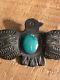 Fred Harvey Era Navajo Silver Torquoise Thunderbird Pin