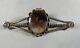 Fred Harvey Era Sterling Silver Petrified Wood/picture Agate Brooch