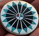 Fred & Lolita Natachu Zuni Sterling Silver Turquoise Sun Face Pendant Brooch Pin
