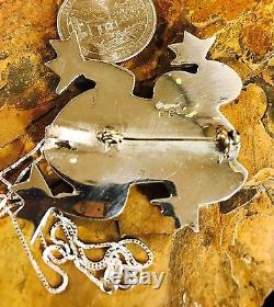 Frog Pendant And Pin Find a frog and kiss it OLD Nevada Carico Lake turquoise