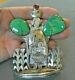 Grady Alexander Bright Green Turquoise Sterling Silver Navajo Woman Figure Pin