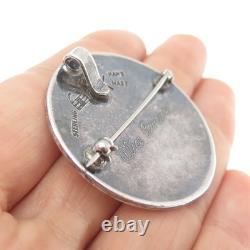 George Kee Navajo Alice Owens Old Pawn Sterling Silver Vintage Tribal Pin Brooch