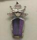 Gorgeous Bennie Ration Sterling And Sugilite Kachina Pendant/pin