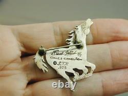 Gorgeous Frank Salcido Comes Charging Sterling Horse Pin