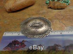 Gorgeous Large Navajo Sterling Concho Brooch Pin Native Old Pawn Harvey Era