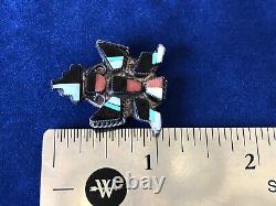 Gorgeous Old Zuni Inlay Knifewing Man Brooch / Pin