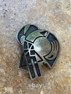 Gorgeous Vintage Hopi Brooch/Pin Sterling Silver Overlay Figural Design