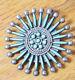 Great F. Paglito Zuni Artist Fine Sterling Silver Needlepoint Pin 4077