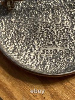 HOPI Vintage Sterling Silver Stamped. 925 Brooch Pin, 1.33 Signed (M). 925 12g