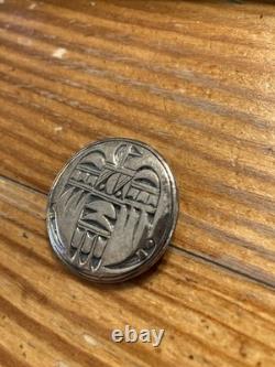 HOPI Vintage Sterling Silver Stamped. 925 Brooch Pin, 1.33 Signed (M). 925 12g