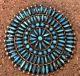 Huge 3 1/8 Zuni Petit Point Turquoise Valentino Matilda Banteah Vmb Pin Pendant