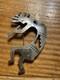 Huge 3 Vintage Hopi Navajo Sterling Kokopelli Dancer Pin Brooch 22 Grams