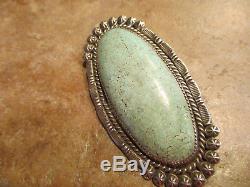 HUGE Antique Old Pawn Navajo Sterling Silver DRY CREEK Turquoise Pendant & Pin