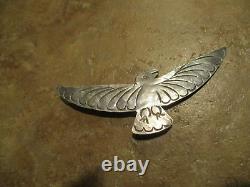 HUGE OLD PAWN Navajo Sterling Silver THUNDERBIRD Pin