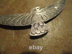 HUGE OLD PAWN Navajo Sterling Silver THUNDERBIRD Pin