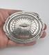 Huge Vtg Suzie James Navajo Sterling Silver Stamped Concho Brooch Pin 3 3/8