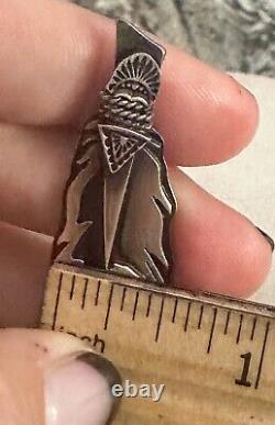 Hand Made Sterling Silver Feather Hat Pin With Turquoise