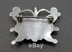 Handmade Sterling Silver Multi-Stone Inlay Butterfly Pendant/Pin