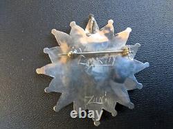 Handmade sterling silver Zuni sun face pin/pendant by Leekity