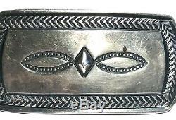 Harry Morgan Navajo Native American Sterling Silver Artisan Vintage Brooch Pin